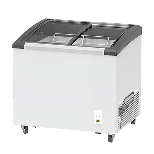Commercial AC power curved glass door ice cream chest freezer