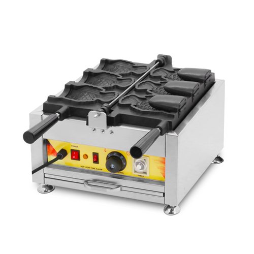 Commercial 3pcs Fish Shape Taiyaki Ice Cream Waffle Maker Machine