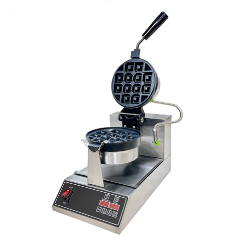 Commercial Custom Mold Rotating Waffle Machine in a professional kitchen