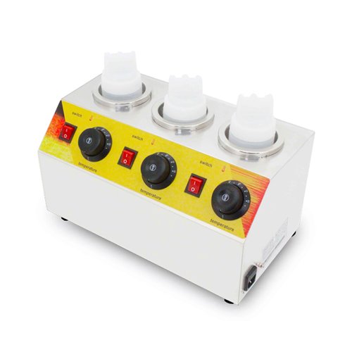 Electric Chocolate Sauce Warmer with three dispenser bottles