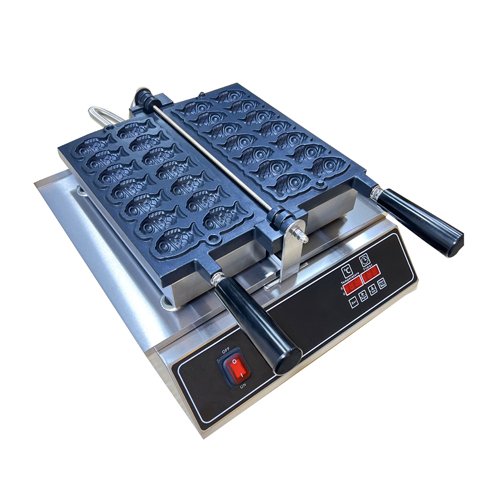 Commercial Small Taiyaki Maker with mini fish-shaped waffles