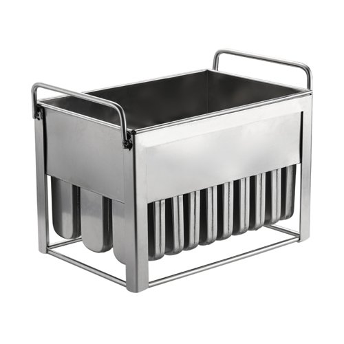 Commercial 30pc 100ml stainless steel popsicle mold for professional kitchens.