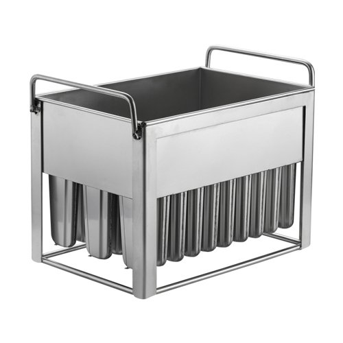 Commercial 30pc 82ml stainless steel popsicle mold for efficient production.