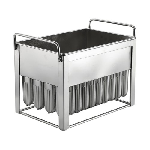 Commercial 40pc 75ml stainless steel popsicle mold for efficient production.