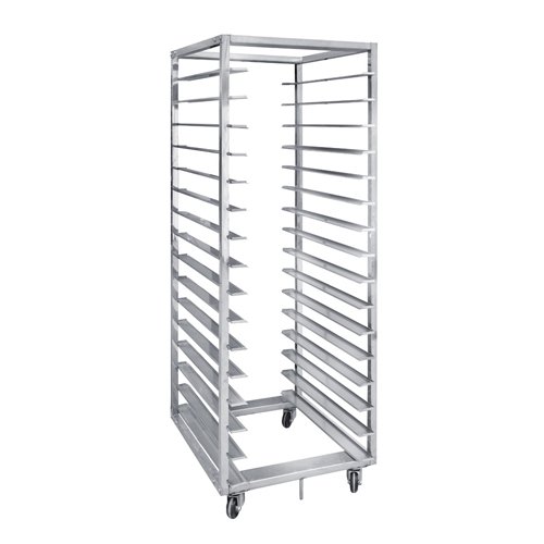 16-Tier Heavy-Duty Stainless Steel Bakery Trolley and Commercial Cooling Rack