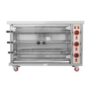 Commercial 3-Rod Gas Chicken Rotisserie Oven for Professional Kitchens