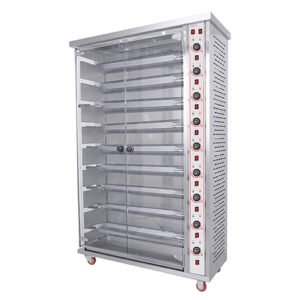 Commercial 9-Rod Electric Chicken Rotisserie Oven for Professional Kitchens