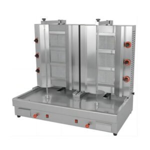 Commercial Countertop Gas Dual Shawarma Machine for Professional Kitchens