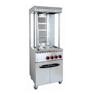 Commercial Gas Shawarma Machine with Cabinet - Floor Model