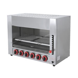 Commercial Gas Salamander Grill – 6 Burner Countertop Model for Professional Kitchens