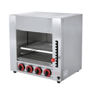 Commercial Gas Salamander Grill – 4 Burner Countertop Model for Professional Kitchens