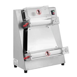 Commercial Two-Stage Pizza Dough Roller Machine - 420mm Rollers, 10-40cm Pizza Size