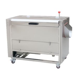 Commercial Brush Vegetable Washer & Peeler: Industrial Root Vegetable Cleaning Machine