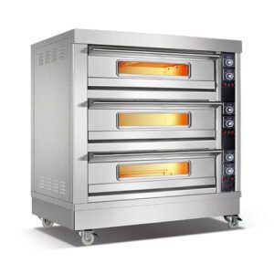 Commercial Electric Deck Oven 3 Decks 12 Trays Professional Baking Equipment