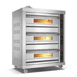 Wholesale commercial gas deck oven 3 deck 3 tray professional baking equipment from China manufacturer