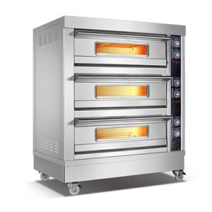 Wholesale commercial electric 3 deck 9 tray deck oven from China manufacturer