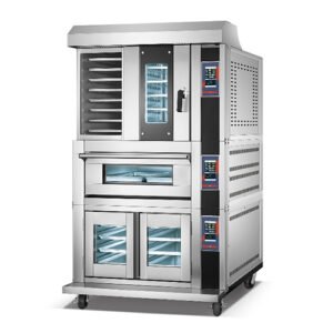 3-tier commercial electric convection deck oven with dough proofer combo for wholesale
