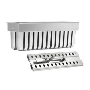 Commercial stainless steel popsicle mold with 26 cavities, 100ml capacity per popsicle, professional ice pop maker for bulk production