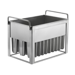 Commercial-grade 30-piece stainless steel popsicle mold with 92ml capacity per mold for professional food production.