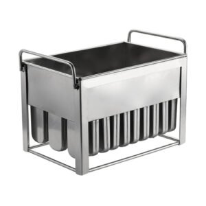 Commercial stainless steel popsicle mold making 30 popsicles simultaneously with 100ml capacity each for food service applications