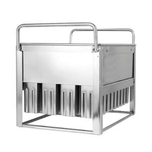 Commercial stainless steel popsicle mold with 40-cavity capacity for batch production of 80ml frozen treats in food service operations