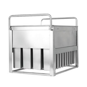 Commercial stainless steel popsicle mold with 40 cavity capacity and 98ml per cavity for bulk ice pop production in food service operations