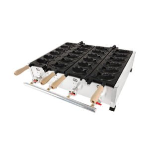 Commercial 12pc Gas Taiyaki Waffle Machine