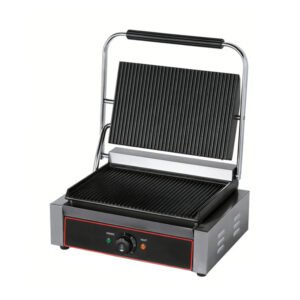Commercial Panini Sandwich Press Grill Machine (Grooved Plate)