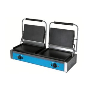 Commercial Double Plate Panini Sandwich Press Grill Machine (Smooth Plate)
