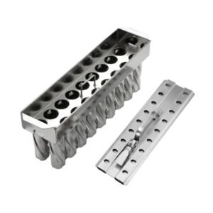 18-cavity spiral stainless steel commercial popsicle molds for ice pop and frozen dessert production, 95ml per cavity