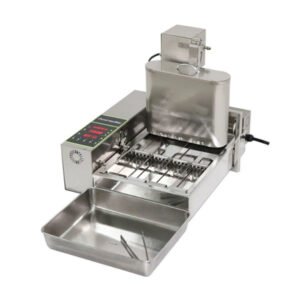 Four row automatic mini donut machine made of 304 stainless steel for commercial bakery and food production use