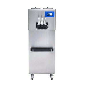 BQ322 commercial floor-standing soft serve ice cream machine with 20-25 L/h capacity and 3 flavors.
