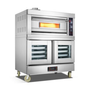 commercial gas deck oven with proofer 102QF for bakery restaurant hotel cafe and catering kitchen use