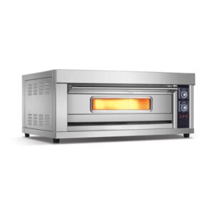 Commercial electric deck oven 103D with 1 deck and 3 trays for bakery restaurant cafe and catering kitchen use