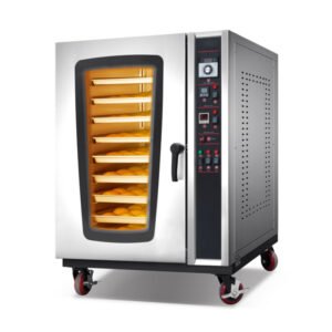 Commercial 10-tray gas convection oven for bakery restaurant hotel cafe and catering kitchen use