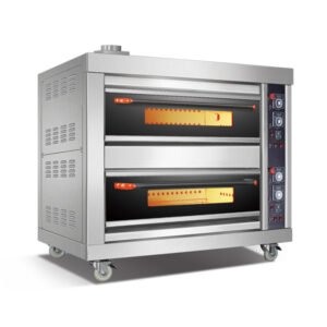 Commercial gas deck oven 204QE for restaurant bakery cafe hotel and catering kitchen use