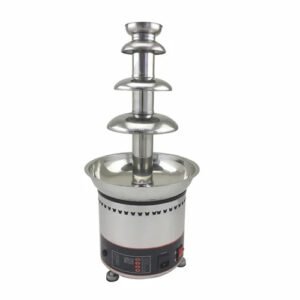 4 tier commercial chocolate fountain machine with 3 kg capacity and digital temperature control for catering buffet hotel and dessert service
