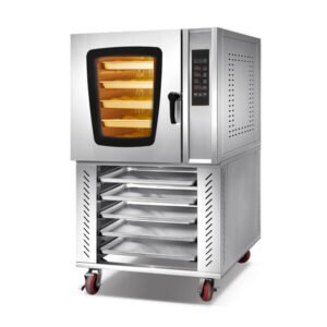 5-tray electric hot air convection oven with rack for commercial bakery restaurant cafe and hotel kitchen use