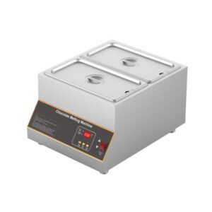 D2018-2 commercial dual pot chocolate melting machine with digital temperature control