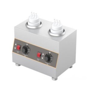 2 bottle commercial sauce warmer with adjustable temperature control for chocolate sauce jam syrup and dessert toppings