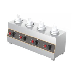 Commercial 4-bottle sauce warmer D2019-4 for chocolate sauce, fruit sauce, jam, and dessert toppings