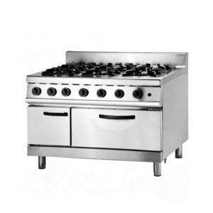 YD-JYS-RQ-6-B Commercial Gas Range 6 Burner Stove with Oven