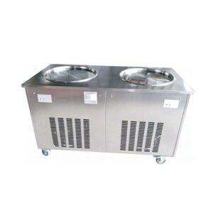 YD-WF2170S Commercial Rolled Ice Cream Machine Double Φ500 mm Round Freezing Pans