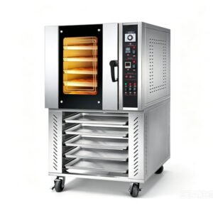 YD-WFC-5Q Gas Commercial Convection Oven with Lower Tray Rack Base