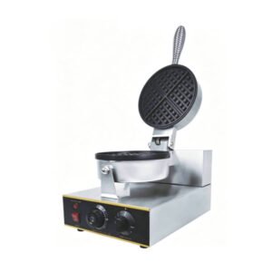 Commercial Round Waffle Maker Machine for café, food truck, dessert kiosk, and commercial kitchen use