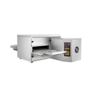 Commercial Gas Conveyor Pizza Oven YD-12G Baking Pizza in Small Restaurant Kitchen