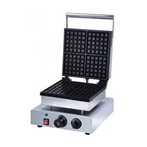 Commercial square waffle machine for café dessert counter, street food stall and mall kiosk waffle business