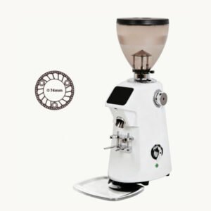 JX-680 commercial coffee grinder with 74mm flat burrs and 1.2kg bean hopper for cafés and restaurants