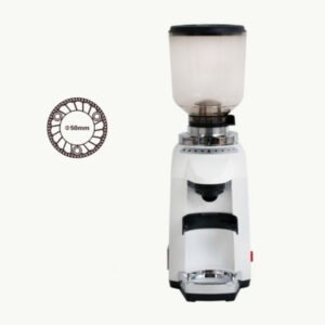 JX-800AC commercial coffee grinder with 50mm flat burrs and 500g bean hopper
