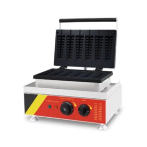 Commercial waffle stick machine with 220×55×40mm waffle size and stainless steel 201 body